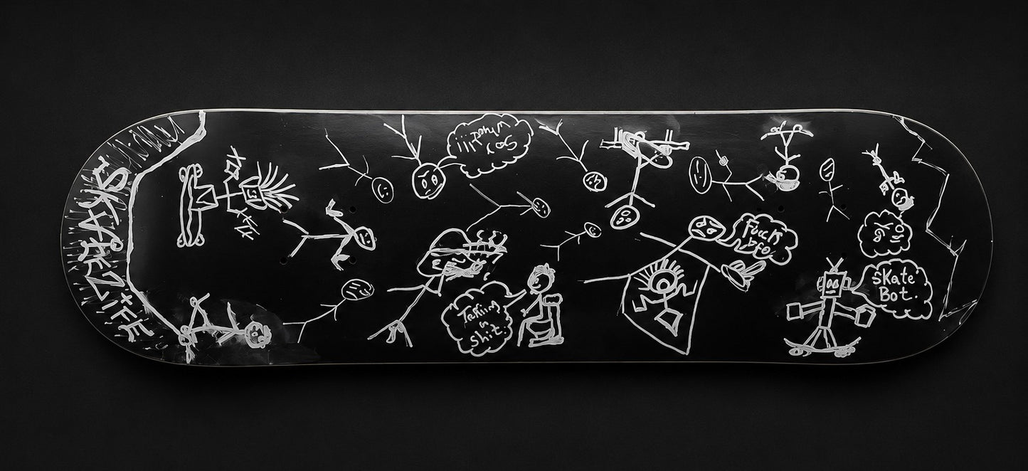 Stick figures Deck 8.25 Hand painted