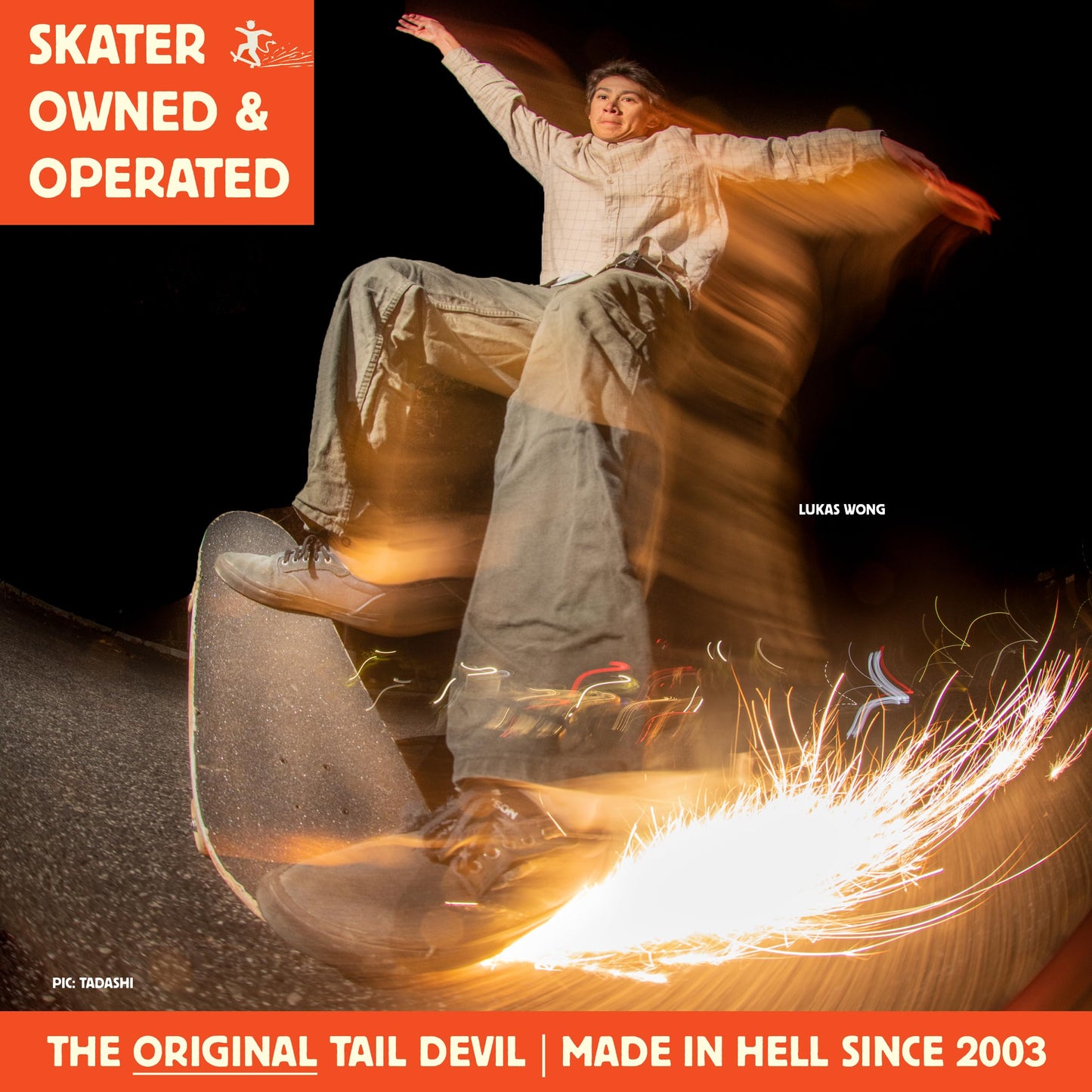 Tail Devil Skateboard Spark Plate - Sparks for Your Skateboard, Ultimate Skateboarder's Accessory, A Tail Plate Attachment for Cool Sparking Effect